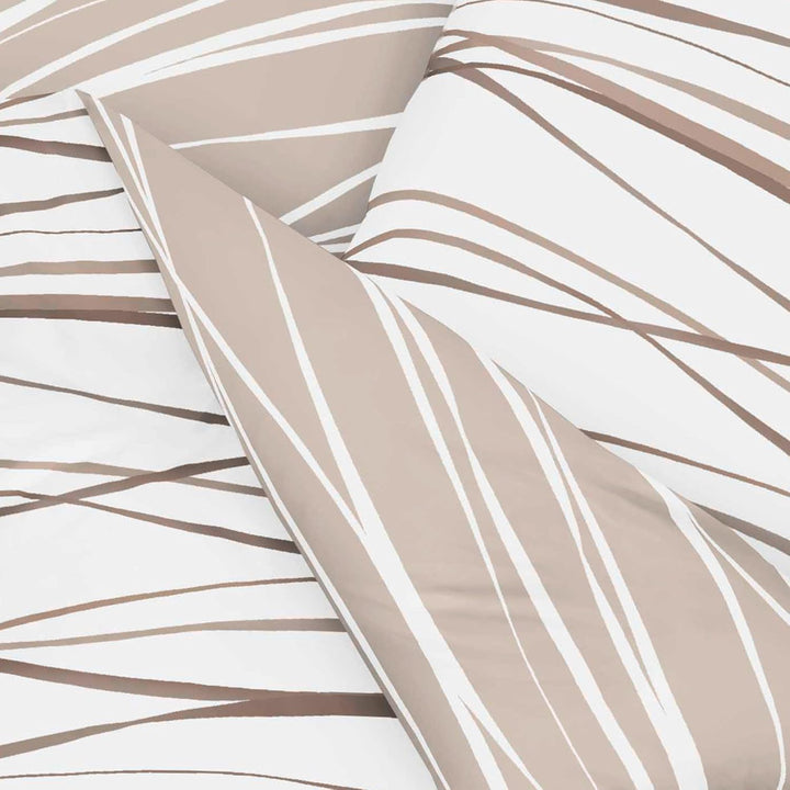 Kaeppel Mako Satin Bettwäsche mit Reissverschluss 155x220 80x80 (584 Natur) Natur 155 x 220 cm, Natu