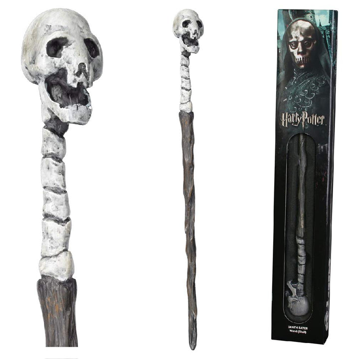 The Noble Collection - Death Eater Skull Wand In A Standard Windowed Box - 14in (35cm) Wizarding Wor