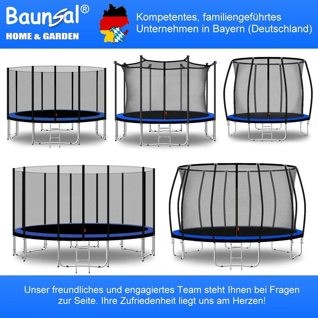 Baunsal® Trampolin Randabdeckung Ø 183 244 250 275 300 305 335 366 370 396 400 427 430 457 460 487 4
