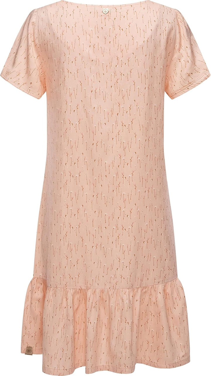 Ragwear Damen Kleid Sommerkleid kurz mit Knopfleiste Fialina XS-XXL M Kurz Nude, M Kurz Nude