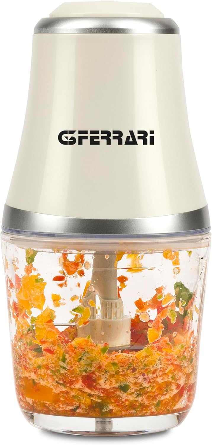 G3 Ferrari G20163 Zerkleinerer Vetromix, 500 W, 500 ml, Glasbecher, Pulsebetrieb, Edelstahlklingen,
