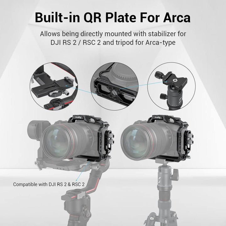 SMALLRIG Camera Cage R5 & R5 C & R6 Halbkäfig, Kamerakäfig mit Kabelklemme für Canon R5 & R5 C & R6-