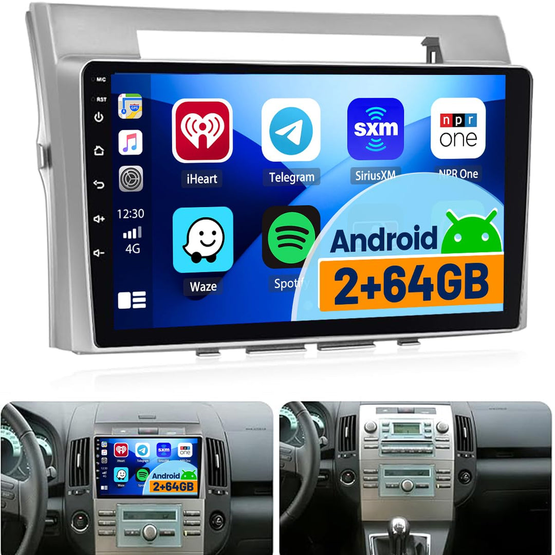 Hikity 2+64G Android Autoradio Wireless Carplay für Toyota Corolla Verso AR10 2004-2009 Bildschirm 9