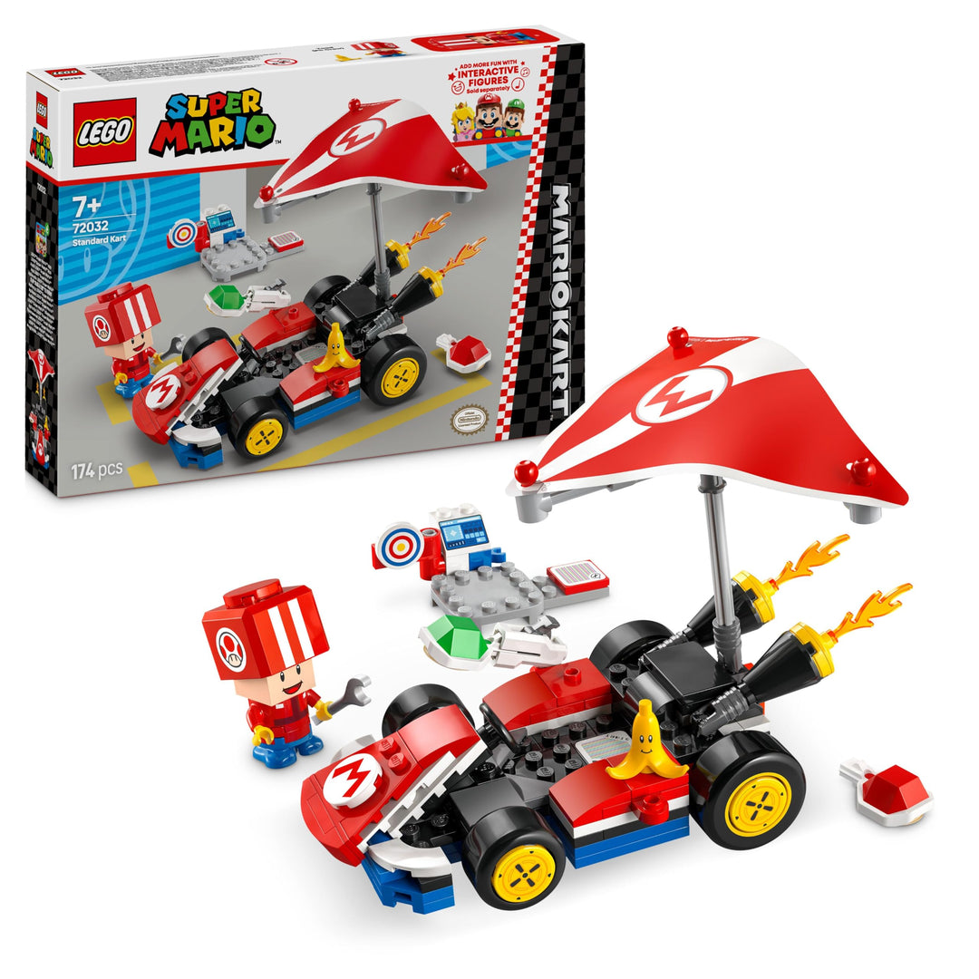 LEGO Super Mario: Mario Kart – Standard-Kart, Nintendo Sammlerstück, Geschenk für Kinder, lässt Jung