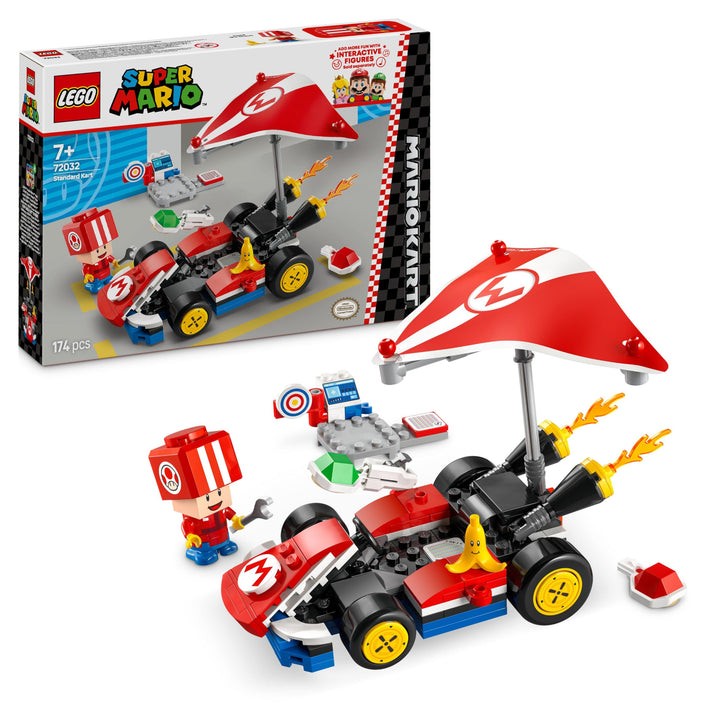 LEGO Super Mario: Mario Kart – Standard-Kart, Nintendo Sammlerstück, Geschenk für Kinder, lässt Jung