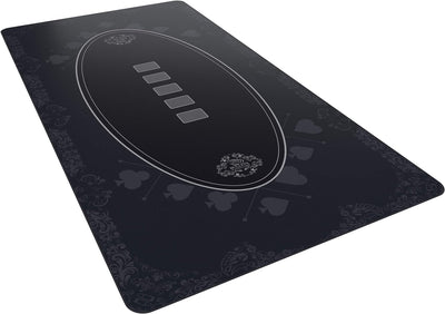 Bullets Playing Cards Designer Pokermatte schwarz in 180 x 90 cm für den eigenen Pokertisch - Deluxe