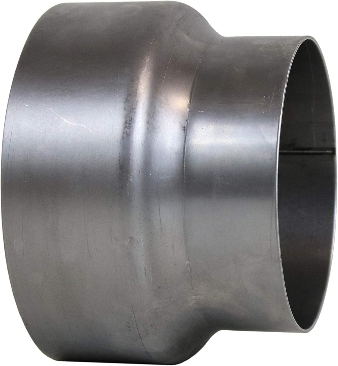 LANZZAS Rauchrohr Ofenrohr Reduzierung Ø 180 mm auf Ø 150 mm Stahl blank unlackiert Ofenrohrreduzier