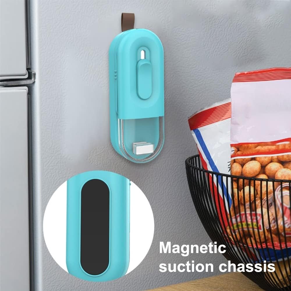 2-in-1 Bag Sealer, Mini-Beutel-Versiegeler, Tragbar Akku-Verschlussgerät für Plastiktüten Beutel Spä