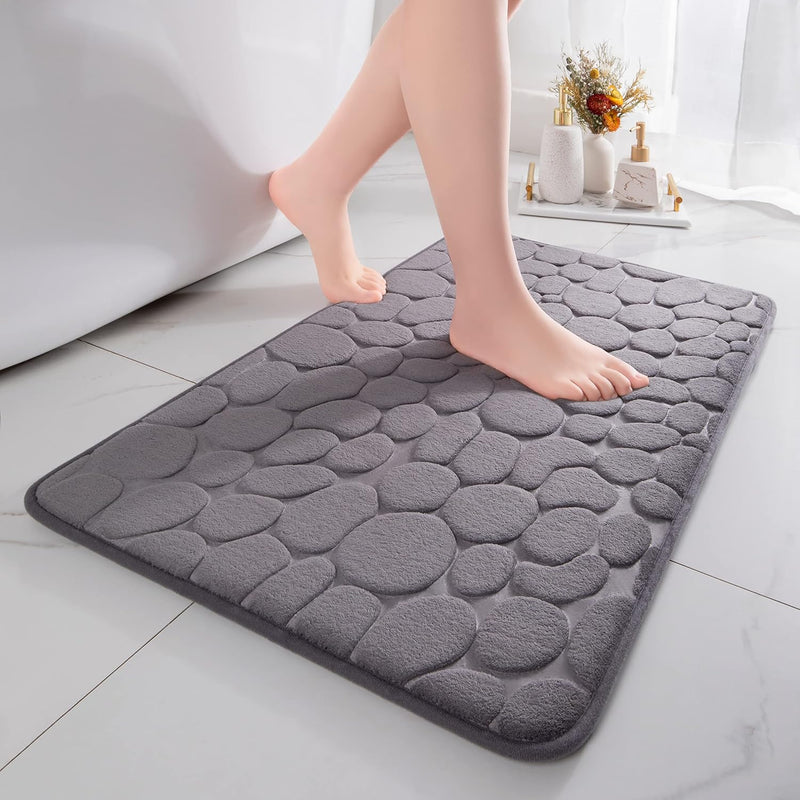 chakme Badematte Memoryschaum Badteppich Saugfähige Badvorleger Badezimmerteppich Duschmatte Deko Fu