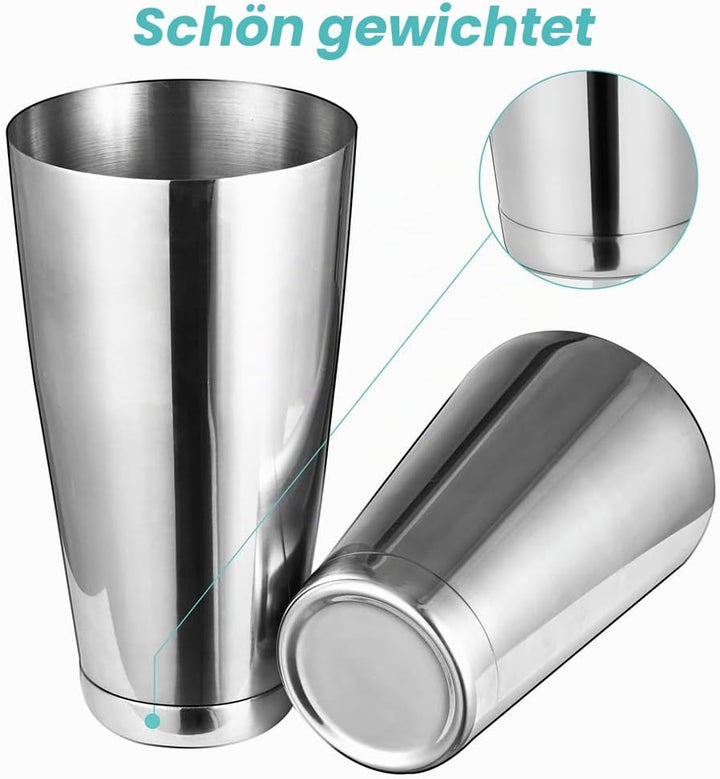 Etens Cocktail Shaker, Professional Boston Shaker, Edelstahl Martini Shaker Drink Shaker für Barendi