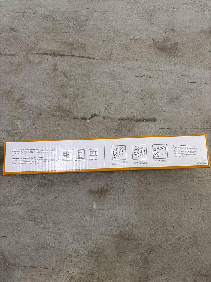 2 Rollen Frischhaltefolie Pro Zip, zum Schutz der Frische von Lebensmitteln, für Mikrowellen und Gef