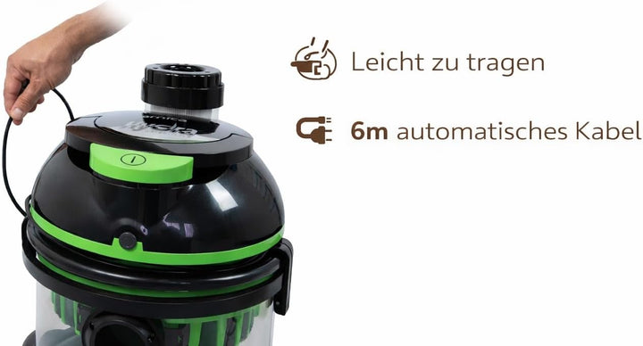 arnica Hydra Nass-Trockensauger - 2400W – Staubsauger mit Wasserfiltersystem - HEPA13 Filter - Hypoa