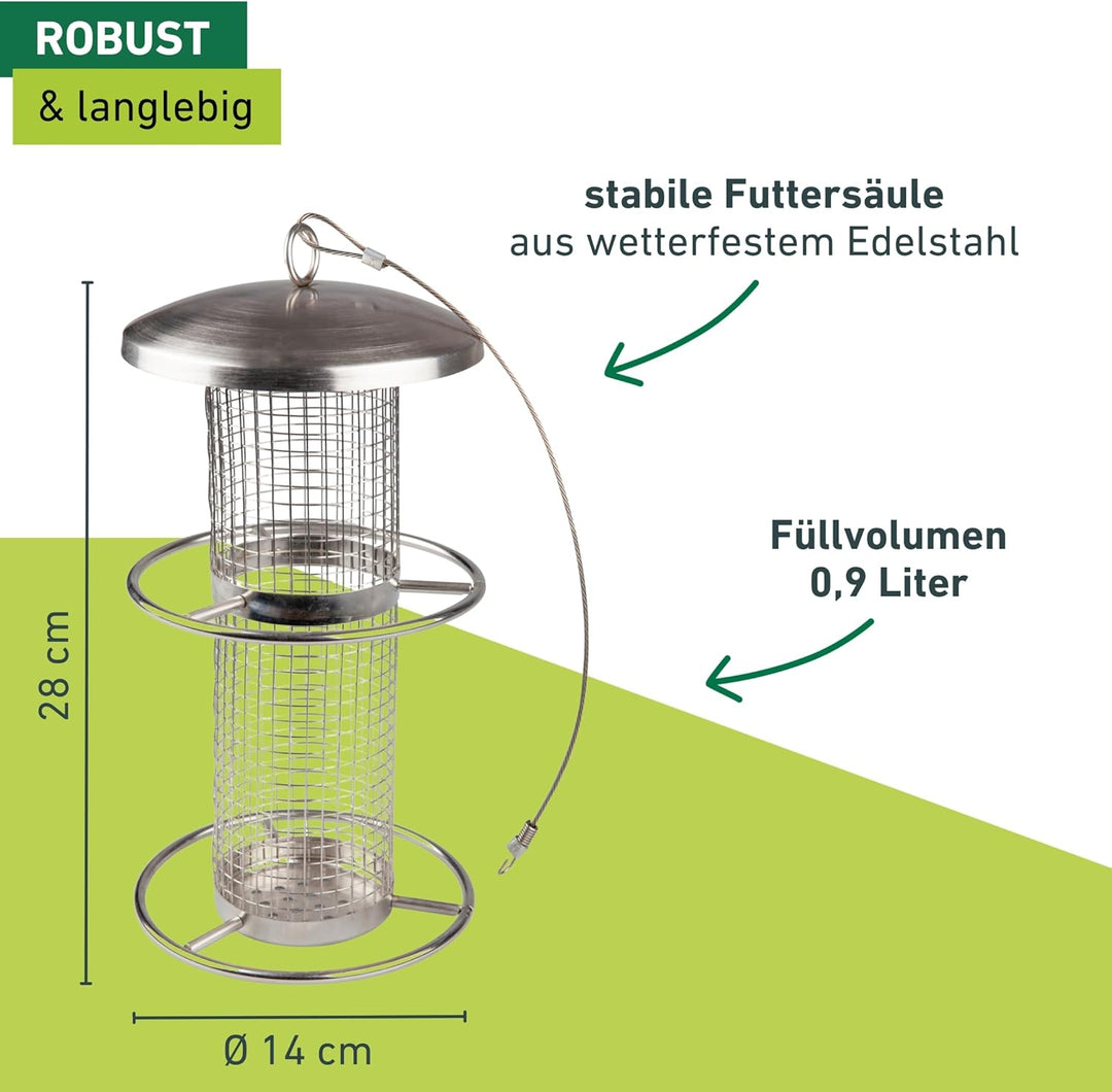 Windhager Vogelfuttersilo Pick-Up, Vogelhaus, Futterhaus für Vögel, Vogelhäuschen, Vogelfutterstatio