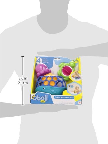 Bright Starts, Oball Tubby Scoop Friends Badespielzeug bestehend aus 4 leicht zu greifenden Spielzeu