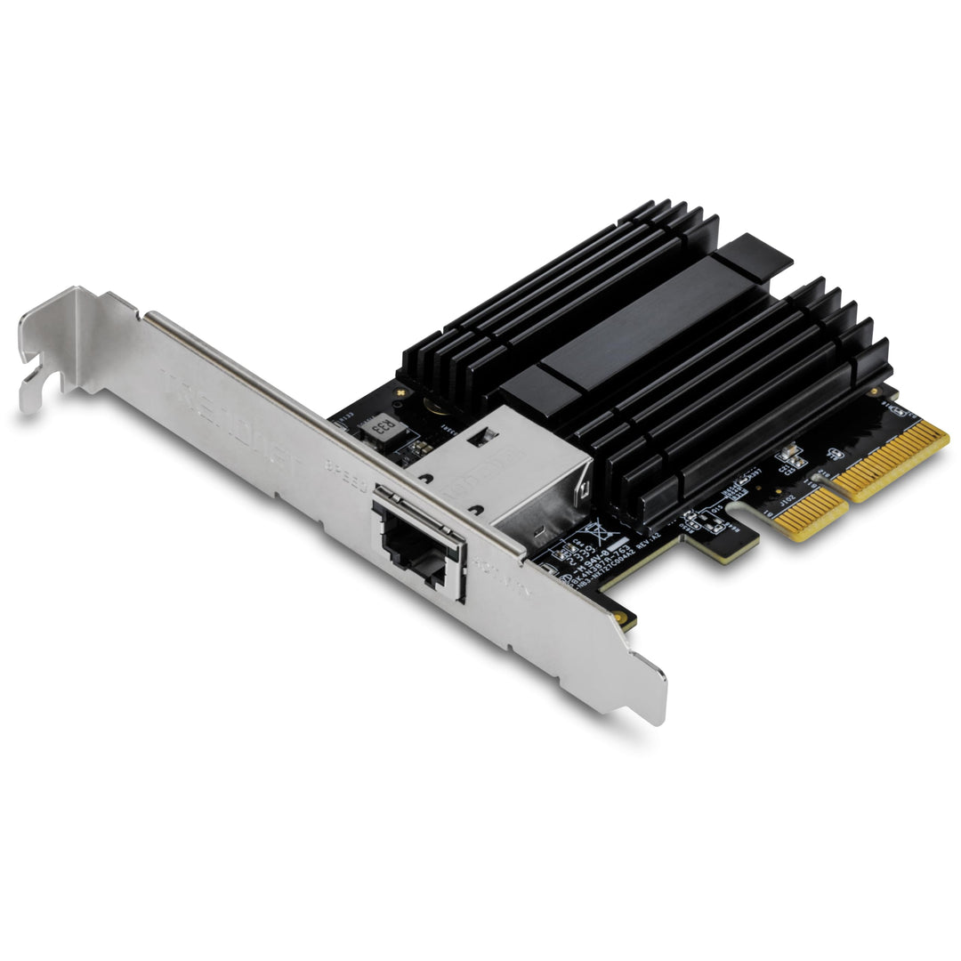 TRENDnet TEG-10GECTX10 Gigabit PCIe Netzwerkadapter, Unterstützt 802.1Q VLAN, Standard- und flache H