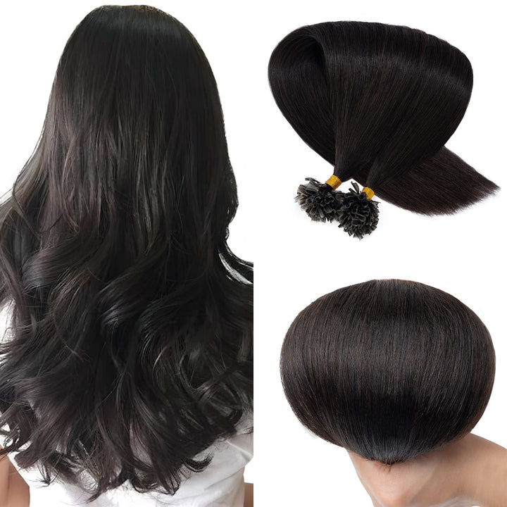 SEGO Bondings Extensions Echthaar 100 Strähnen 0,5G/Strähnen Keratin U-Tip Remy Human Hair Haarverlä