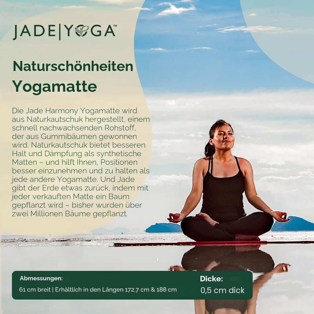 JADE YOGA - Harmony Yoga Mat - Yoga Mat Designed to Provide A Secure Grip to Help Hold Your Pose Sch