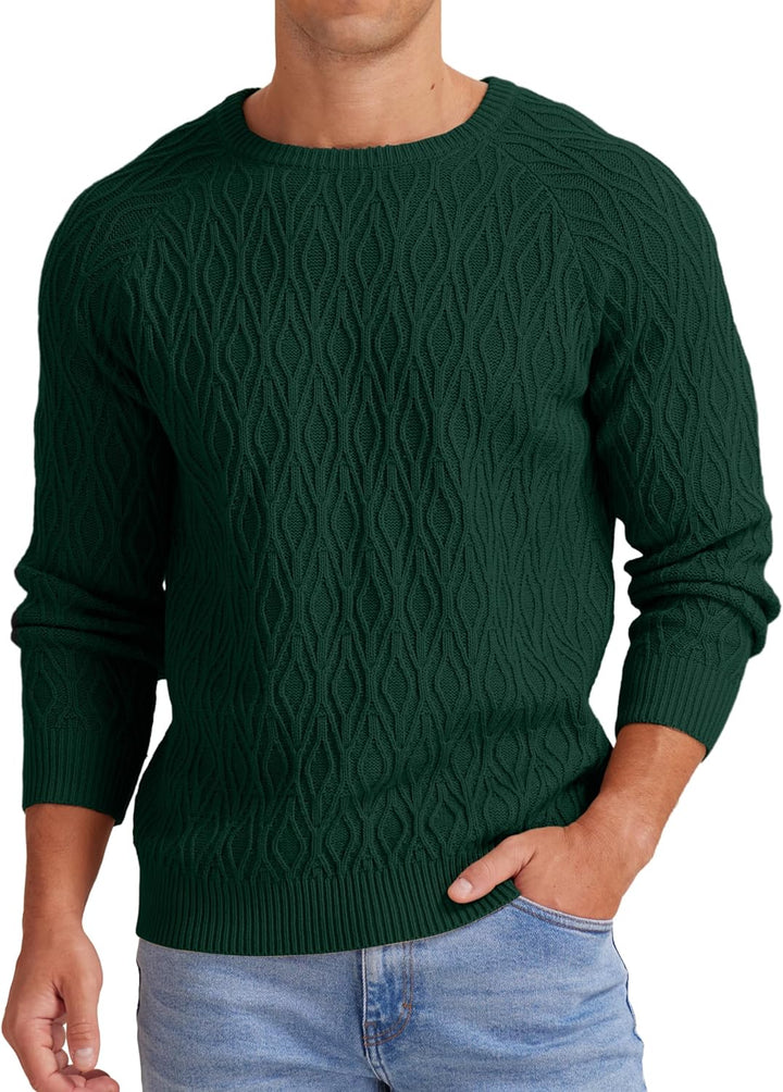 Sailwind Herren Strickpullover Zopfstrick Rundhalsausschnitt Warm Langarmpullover Herren Tops Winter