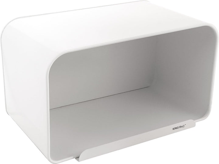 KINGHOFF Iweks Eleganter trendiger Brotkasten mit Holzdeckel (Schneidebrett) Weiss, Weiss