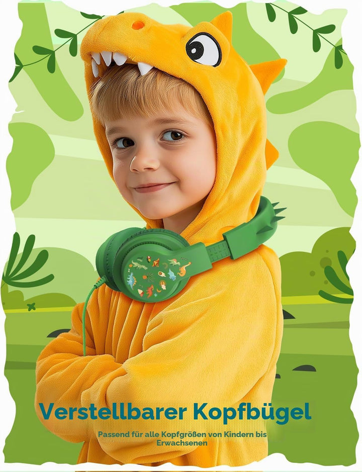 iClever Kinder Kopfhörer, Kinderkopfhörer mit Kabel 85dBA Sichere Lautstärke, HS19S Stereo-Sound Ove