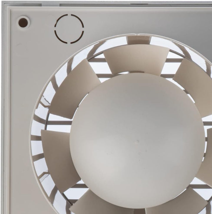 Ø 100mm Bad-Lüfter mit Feuchtesensor und Timer - Silber - Leise Ventilator Feuchtigkeitssensor