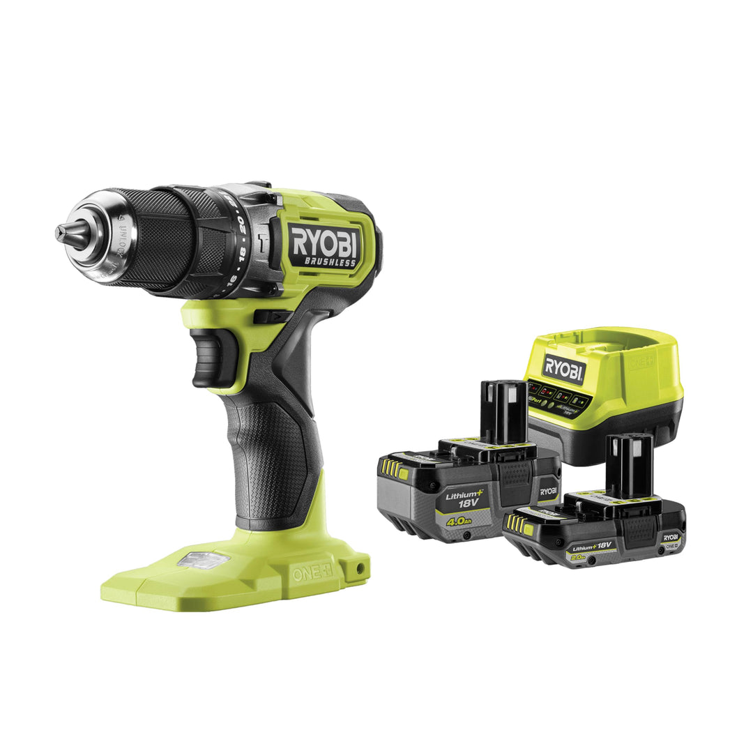 RYOBI 18 V ONE+ Brushless Akku-Schlagbohrschrauber RPD18BL1-2C42S, max. Drehmoment 54 Nm, Schnellspa