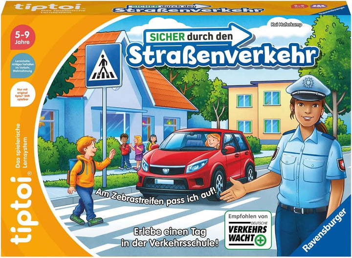 Ravensburger tiptoi Spiel 00173 - Sicher durch den Strassenverkehr - Lernspiel ab 5 Jahren, lehrreic