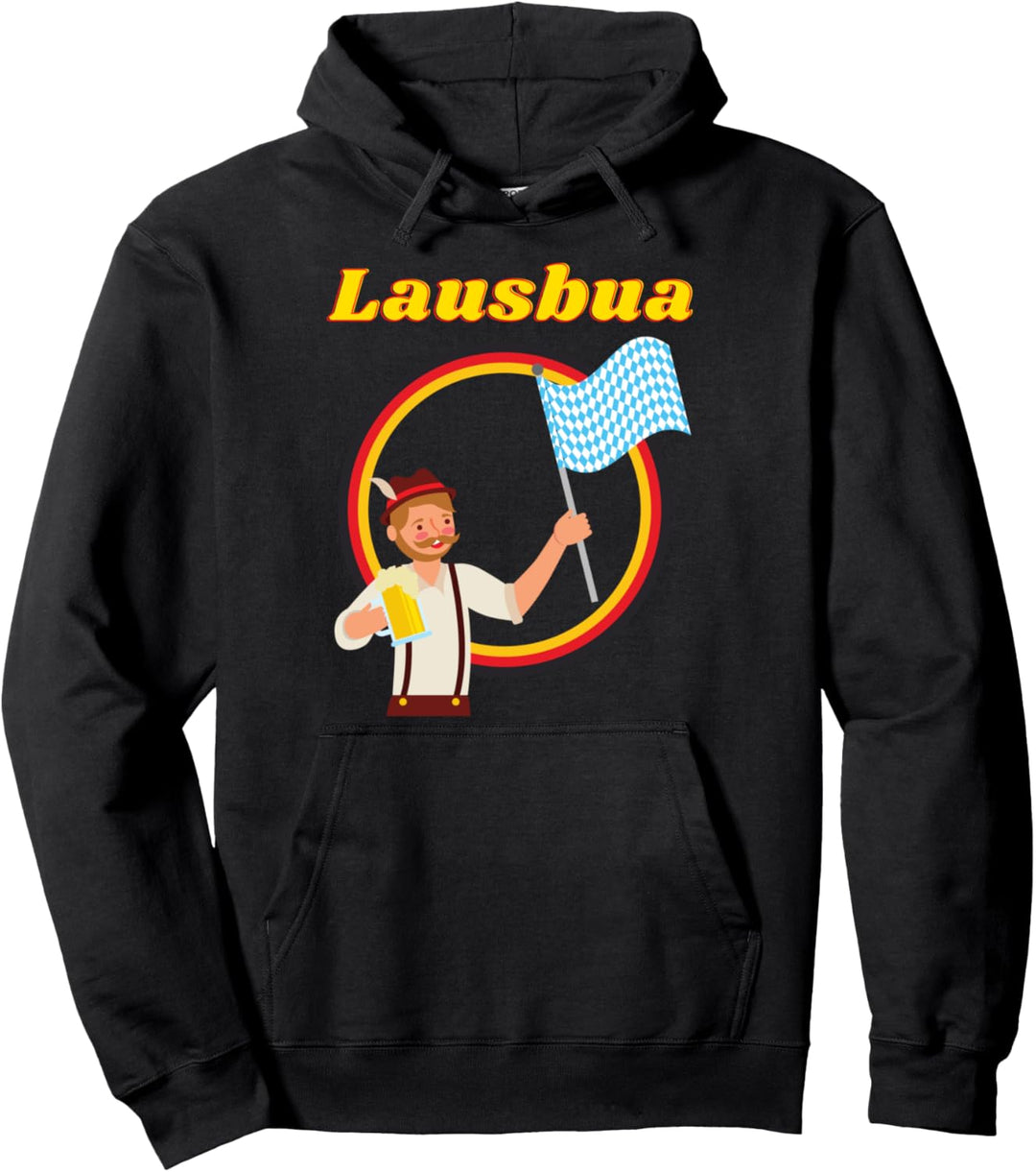 Lausbua Mit Lederhose Lustiges Bayern Deutschland Bier Fest Pullover Hoodie