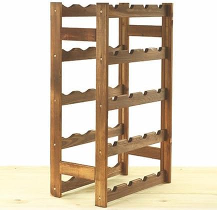 PROREGAL Weinregal PINOTWINE | HxBxT 70x43x25cm | 20 Flaschen | Massives Kiefernholz | Braun geölt |