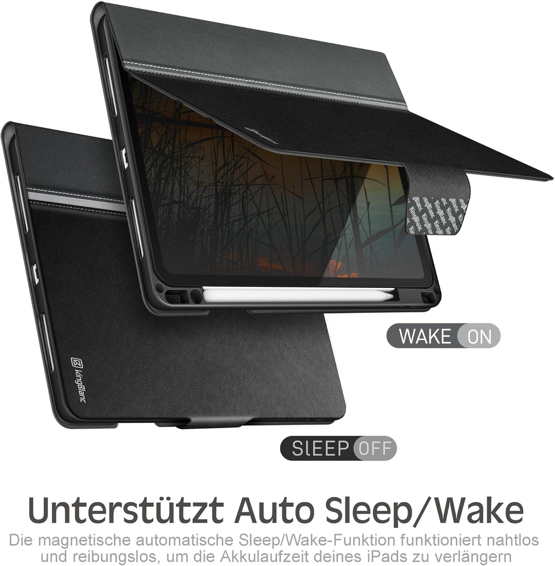 KingBlanc Hülle für iPad Pro 11 Zoll 4. Generation 2022 3./2./1. Gen (2021/2020/2018) mit Stifthalte
