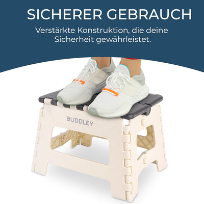 BUDDLEY Klapphocker, Faltbarer Hocker, Klapphocker, Klappbarer Hocker, Caravanhocker, Küchenhocker,