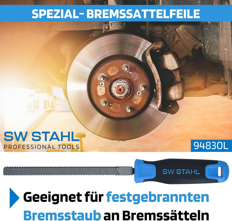 SW-Stahl 94830SB Spezial-Bremssattelfeile 4-seitig gefräst/Vierkantfeile/Bremsenfeile/zur Reinigung