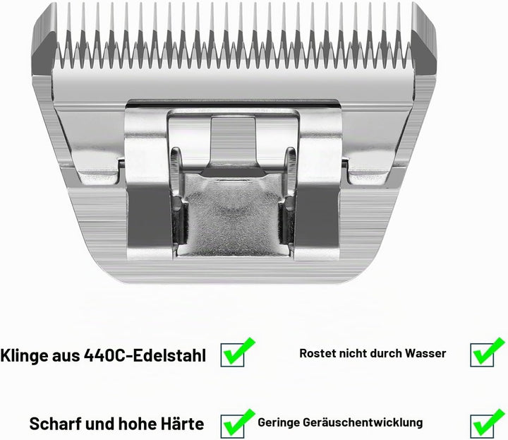 BESTBOMG 7FW Breite,abnehmbare Klingen für die Fellpflege von Haustieren,kompatibel mit den Schermas