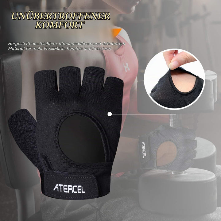 ATERCEL Fitness Handschuhe für Radfahren, Training, Fitness, Atmungsaktive Fahrradhandschuhe Herren