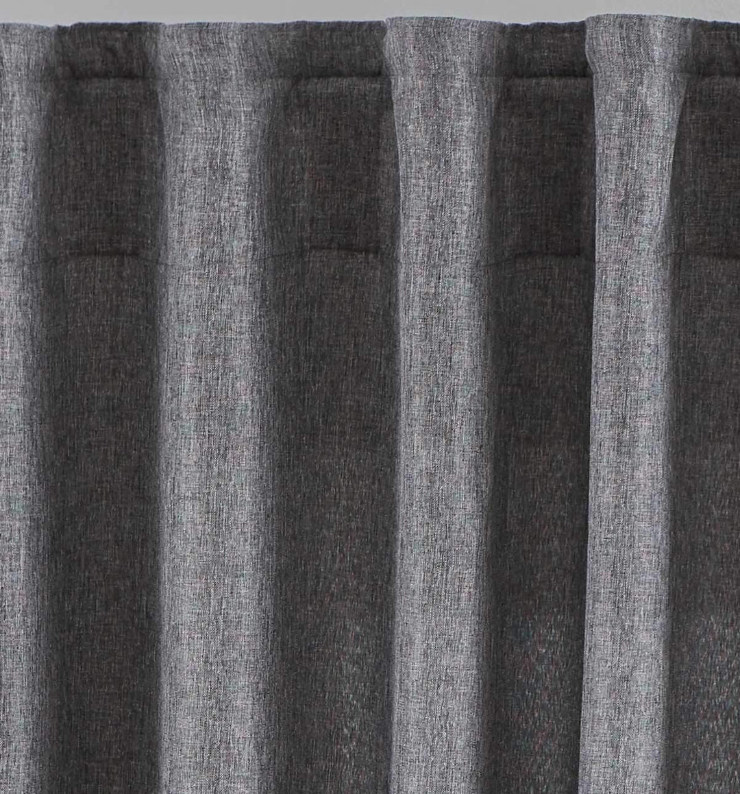 2er Set Vorhänge Verdeckte Schlaufen Cationic »JENA« HxB 225x140 cm Grau Blickdicht Leinen Optik Gar