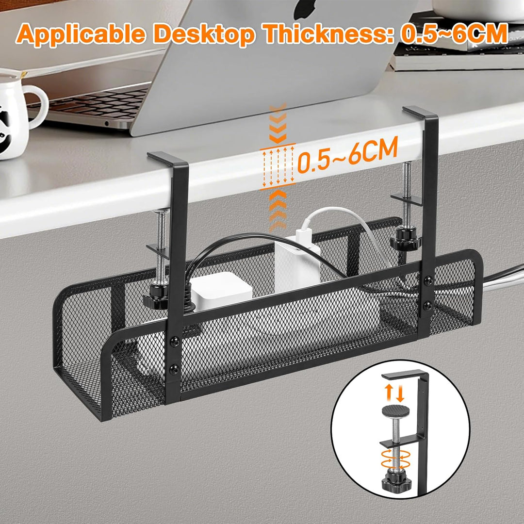 Kabelkanal Schreibtisch 2er Set, Kabelmanagement Schreibtisch Kabelhalter Kabel Organizer Ohne Bohre