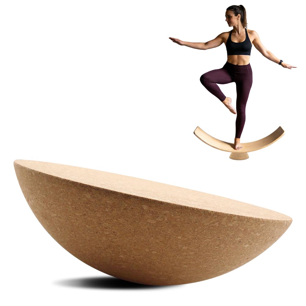 SGZIOO Balance Board Halbkugel, Kork Halbkugel Balance Board, Ø 15 cm Korkhalbkugel aus Massivem Kor