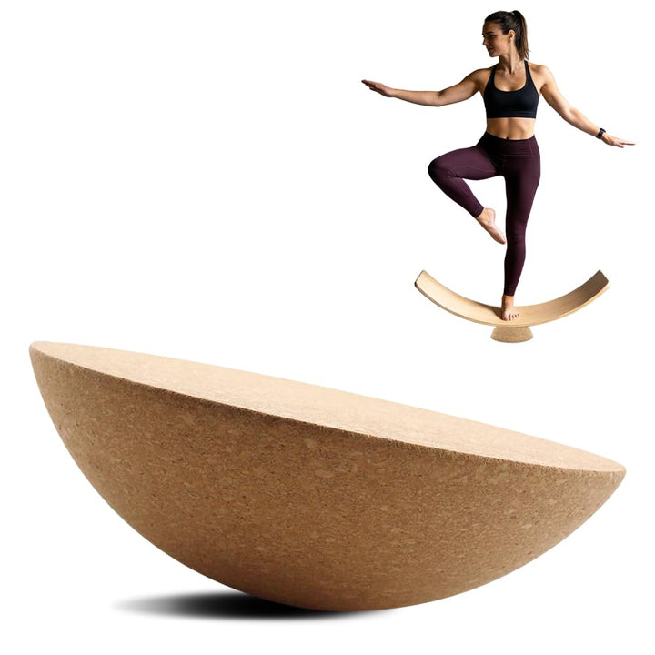 SGZIOO Balance Board Halbkugel, Kork Halbkugel Balance Board, Ø 15 cm Korkhalbkugel aus Massivem Kor