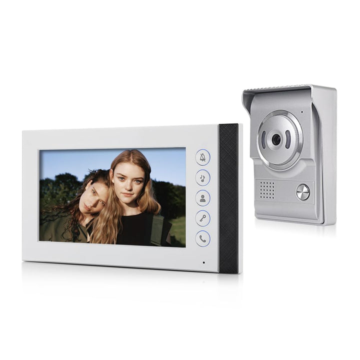 QttyElok 7-Zoll Farbe Verdrahtete Video Tür Telefon Gegensprechanlage Türklingel System für Home 700