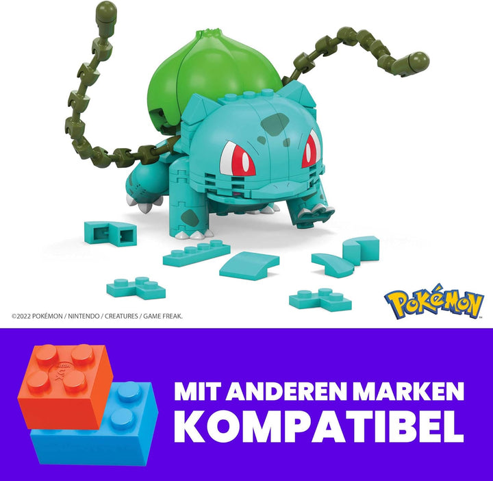 MEGA POKÉMON Bisasam - Bauset mit beweglicher Figur und Kampfeffekten, 175 Bausteine, inklusive Poké