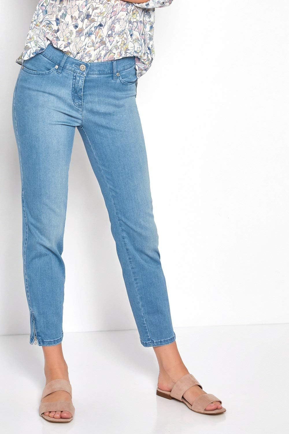 TONI Damen 7/8-Jeans »Perfect Shape« mit Saumzippern 36 Bleached