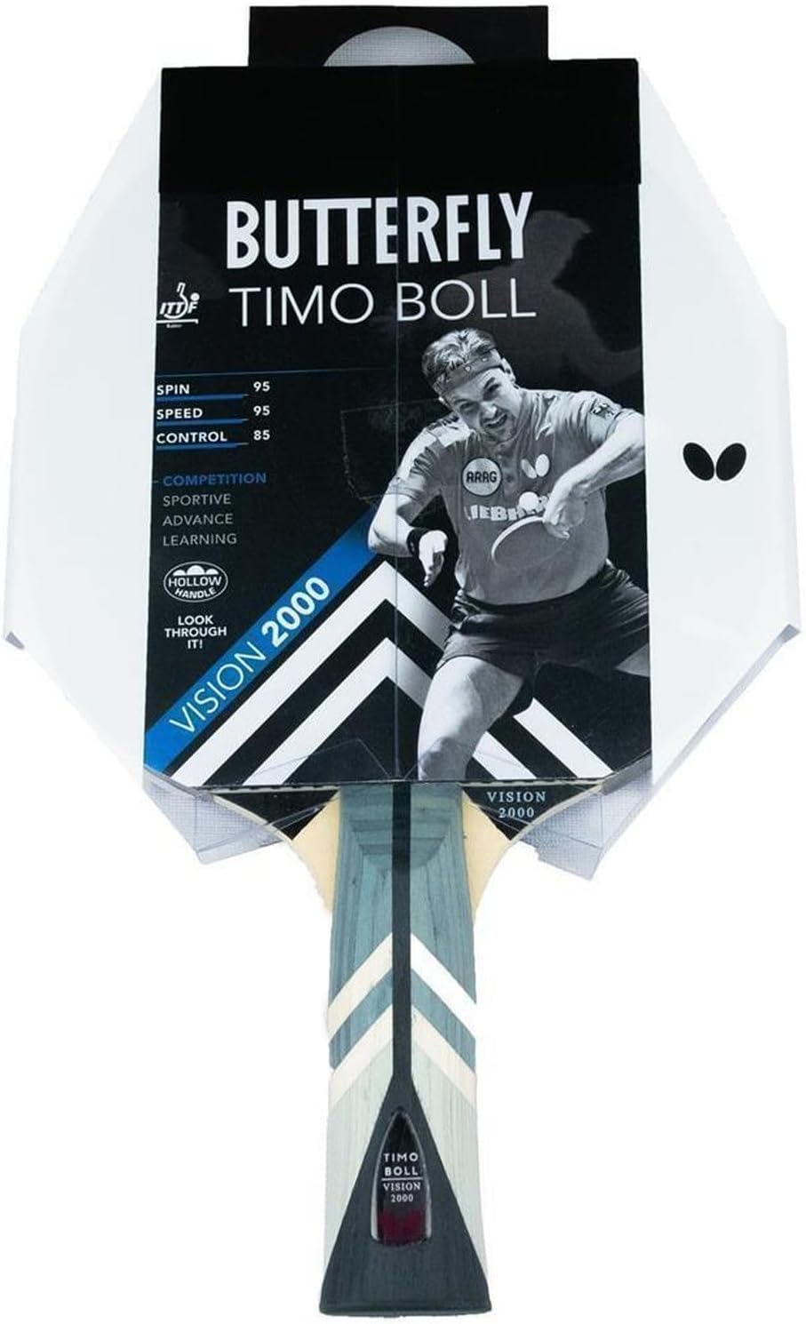 Butterfly® Timo Boll Vision 2000 Tischtennisschläger | Tischtennis Racket Bat TT Profi Wettkampfschl