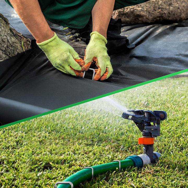 GardenGloss® Anti-Rost Erdanker aus Stahl für Extrem Harten Boden - 200 MM Lang, 25 MM Breit, Ø 3.8