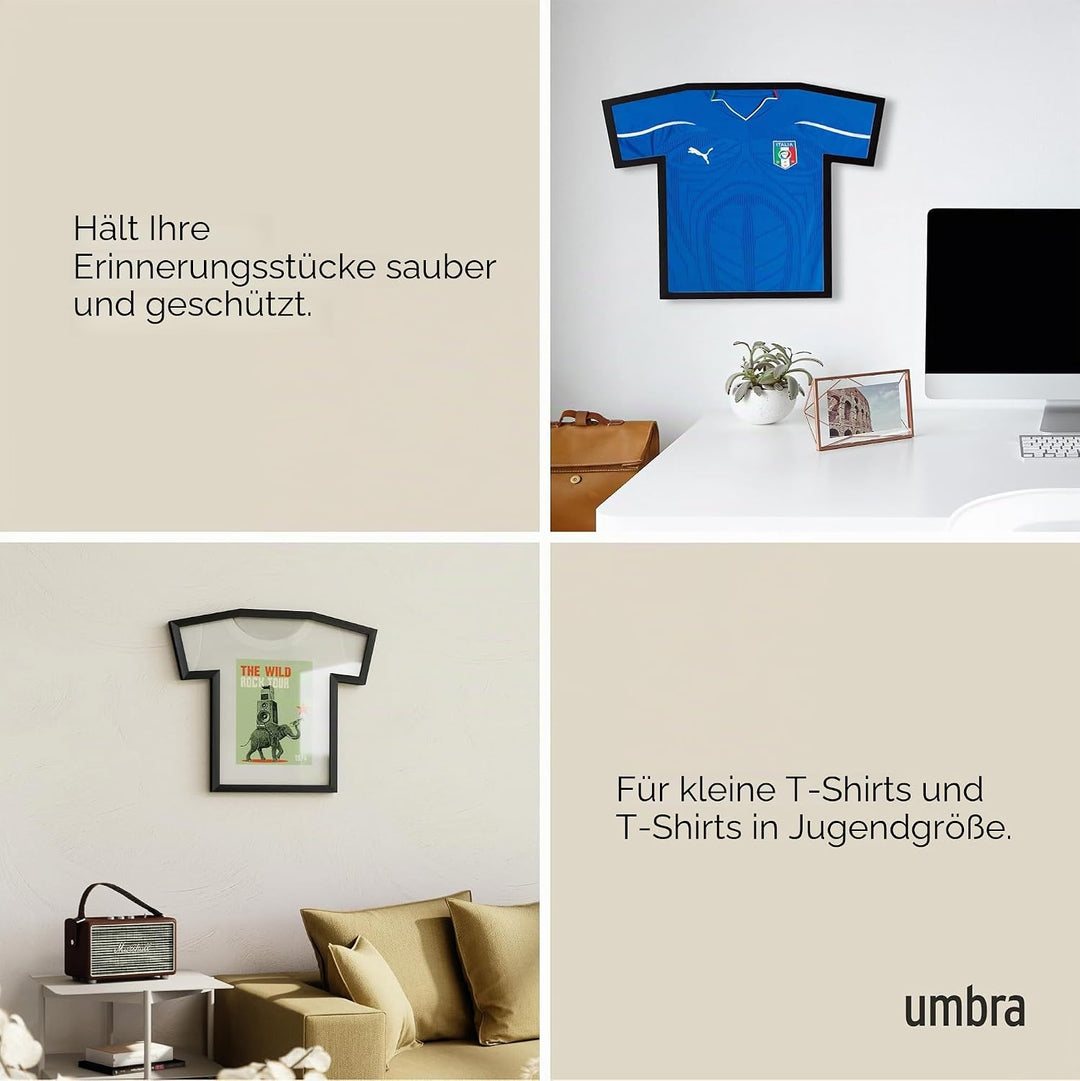 Umbra T-Frame Trikotrahmen – Bilderrahmen für T-Shirts und Trikots für Kinder- und kleine Erwachsene