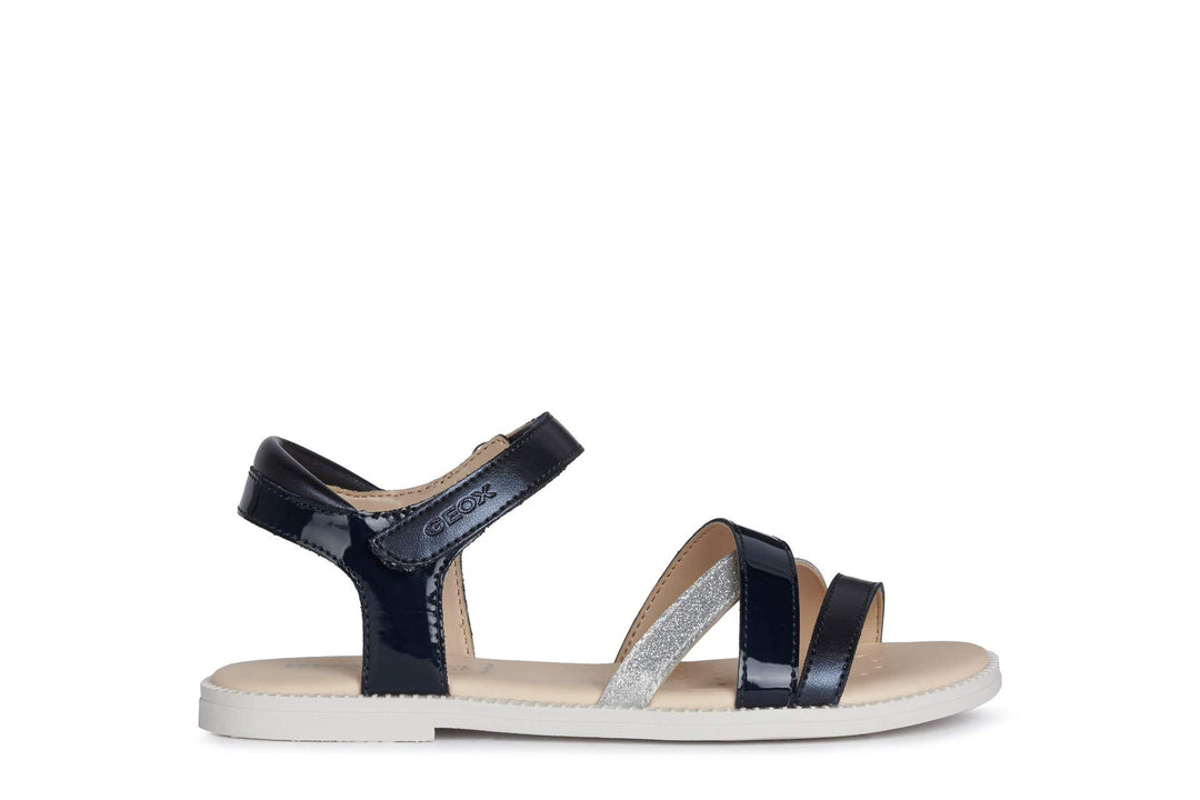Geox J Sandal Karly Girl Mädchen Sandal 37 EU Navy, 37 EU Navy