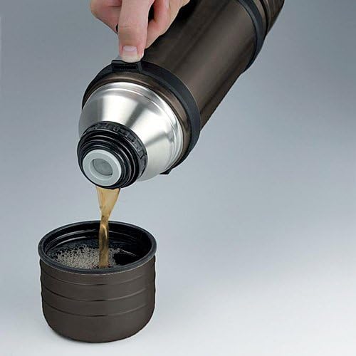Isosteel Va-9562dqat Doppelwandige Thermoskanne, Quickstop-System – Einhand-Ausgiessen, 2 isolierend
