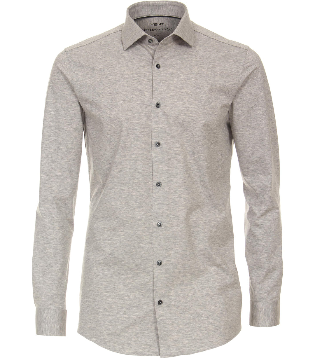 Venti - Body Fit - Herren Langarm Hemd (123955800), Grösse:41, Farbe:Silber (700)