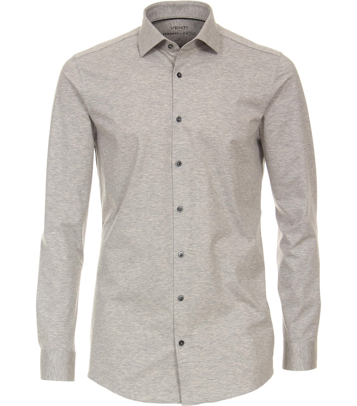 Venti - Body Fit - Herren Langarm Hemd (123955800), Grösse:41, Farbe:Silber (700)