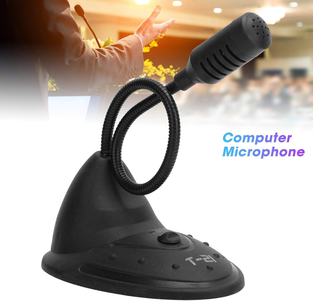 Zunate Flexible Desktop Microphone, Laptop/PC Mikrofon Tischmikrofon mit 3.5mm Klinke, 360° Omnidire