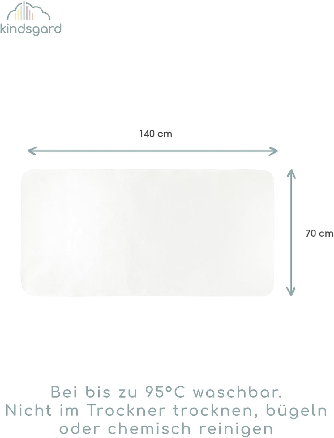 kindsgard Baby Betteinlage/Matratzenschutz tistap - 2er Pack - 70 x 140 cm - 100% Baumwolle - Waschb